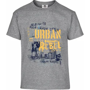 Pánské tričko Tričko Urban Rebel Druh: Dětské, Barva: Šedá, Velikost: 122-S