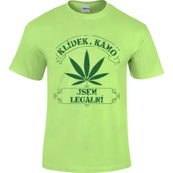 Pánské tričko Tričko Jsem legální Druh: Pánské, Barva: Světle Zelená, Velikost: L