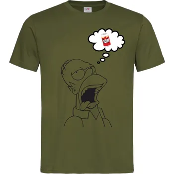Pánské oblečení Tričko Homer Dream Of Duff | The Simpsons Druh: Pánské, Barva: Khaki, Velikost: XL