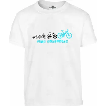 Chlapecké tričko Tričko Bike Evolution Druh: Dětské, Barva: Bílá, Velikost: 158-XL