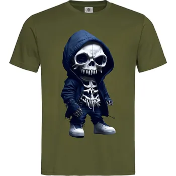 Pánská móda Tričko Smrťák v kapuci Druh: Pánské, Barva: Khaki, Velikost: XL