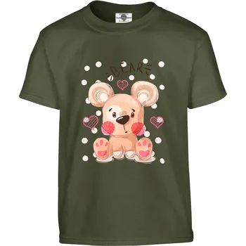 Pánské tričko Tričko Méďa Druh: Dětské, Barva: Khaki, Velikost: 134-M