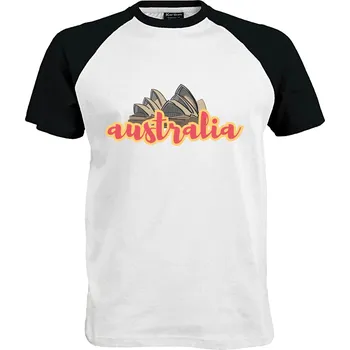 Pánské tričko Tričko Austrálie Druh: Pánské, Barva: Černo | Bílá, Velikost: XL