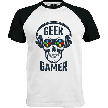 Pánské tričko Tričko Geek Gamer Druh: Pánské, Barva: Černo | Bílá, Velikost: L
