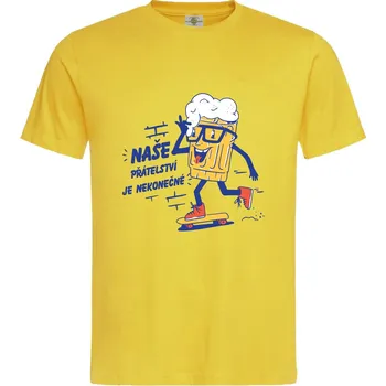 Pánské tričko Tričko Naše přátelství je nekonečné Druh: Pánské, Barva: Žlutá, Velikost: L