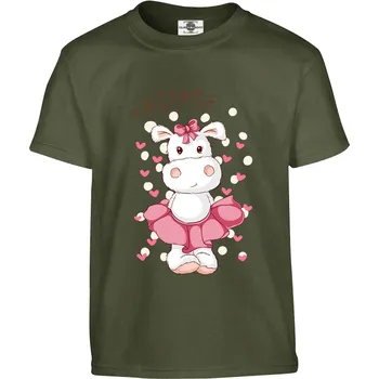 Pánské tričko Tričko Hrošice Druh: Dětské, Barva: Khaki, Velikost: 146-L