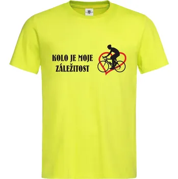 Pánské tričko Tričko Kolo je moje srdcová záležitost Druh: Dětské, Barva: Citrónová, Velikost: 146-L