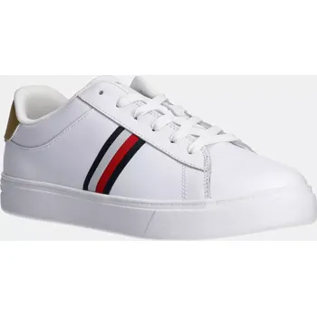 Pánská obuv Kožené sneakers boty Tommy Hilfiger ESSENTIAL COURT SNEAKER STRPS FW0FW08321 bílá 00X, EUR 37