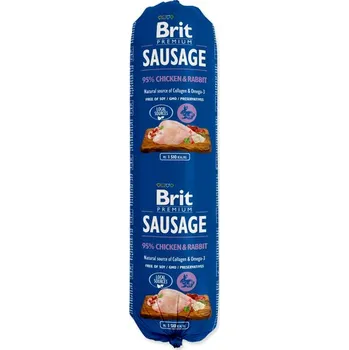Krmivo pro psa Brit salám Sausage Chicken & Rabbit 800 g Výhodné balení 12 kusů