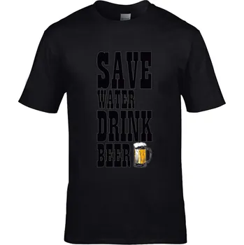Pánské tričko Tričko Chraňte vodu pijte pivo Druh: Dámské, Barva: Černá, Velikost: L