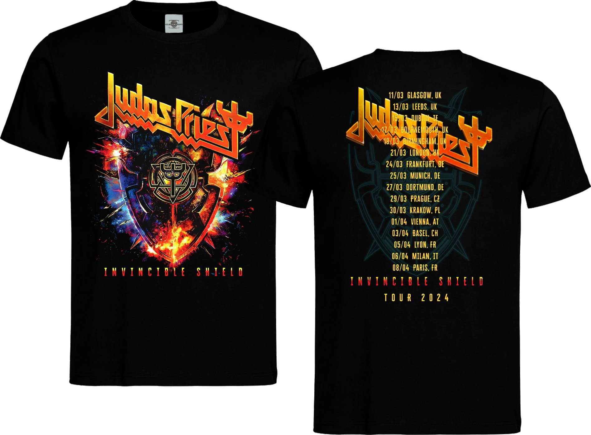Tričko Judas Priest | Invicible Shield Tour 2024 Druh: Pánské, Barva: Černá, Velikost: M
