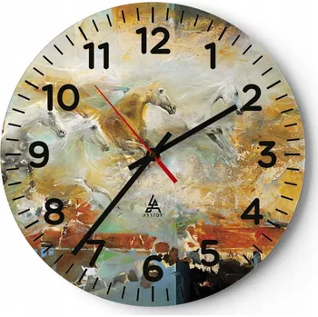 Hodiny Kuchyňské nástěnné hodiny 30x30 Abstrakce Moderní skleněné hodiny Tiché