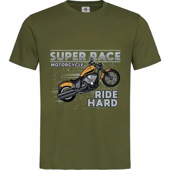 Pánská móda Tričko Super Race Druh: Pánské, Barva: Khaki, Velikost: M