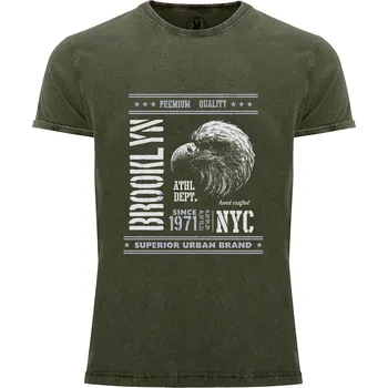 Pánské tričko Tričko Brooklyn Druh: Pánské, Barva: Army žíhaná, Velikost: S