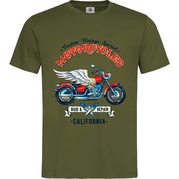 Pánská móda Tričko Motorcycles Druh: Dětské, Barva: Khaki, Velikost: 122-S