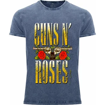 Pánské tričko Tričko Guns n' Roses Druh: Pánské, Barva: Denim žíhaná, Velikost: M