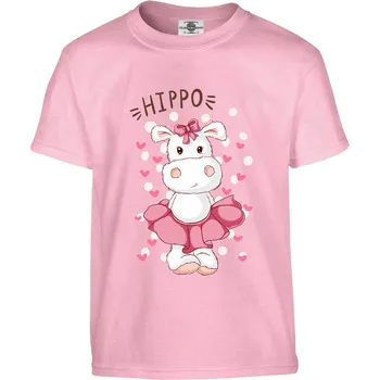 Pánské oblečení Tričko Hrošice Druh: Dětské, Barva: Růžová, Velikost: 158-XL