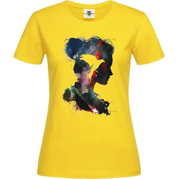 Dámské tričko Tričko Abstract Women Druh: Dámské, Barva: Žlutá, Velikost: L