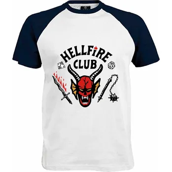 Pánské tričko Clearprint Tričko Hellfire Club | Stranger Things Navy | Bílá L
