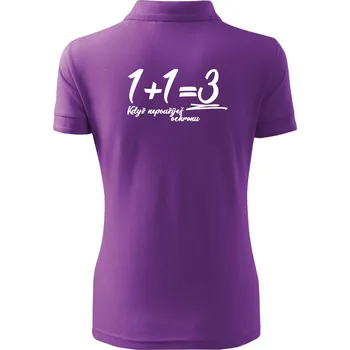 1+1=3 když nepoužiješ ochranu - Polokošile dámská Pique Polo - S ( Fialová )