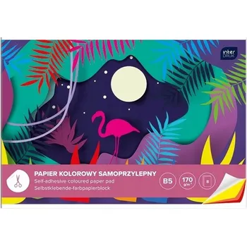 Barevný papír Barevný samolepicí papír INTERDRUK B4, 8 listů