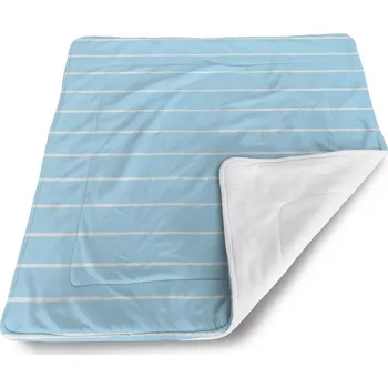 deka Sablio Dětská deka pro miminko Bílé linky na modré - 80x100 cm