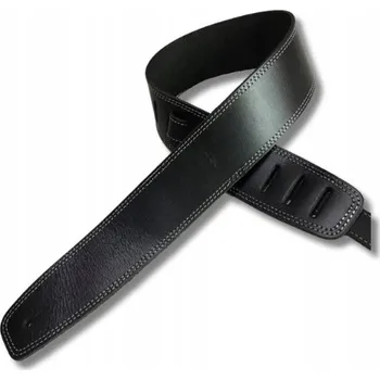 Kytarový popruh Kožený popruh na kytaru černý, kytarový popruh z hovězí kůže