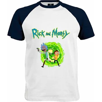Pánské tričko Tričko Rick And Morty Druh: Pánské, Barva: Navy | Bílá, Velikost: M