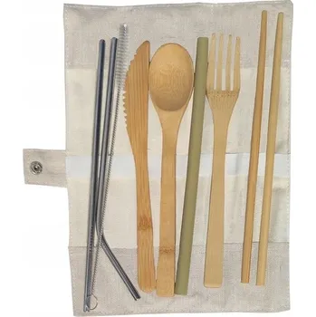 Příbor Bambusové příbory 8 kusů EKO biologicky rozložitelné