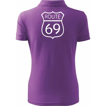 Route 69 - Polokošile dámská Pique Polo - 2XL ( Fialová )