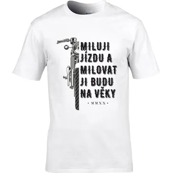 Pánské tričko Tričko Miluji jízdu Druh: Pánské, Barva: Bílá, Velikost: M