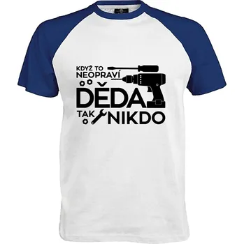 Pánské tričko Tričko Když to neopraví děda Druh: Pánské, Barva: Royal | Bílá, Velikost: L