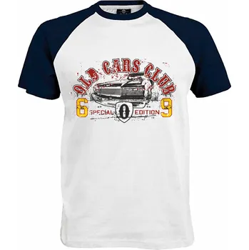 Pánské tričko Tričko Old cars club Druh: Pánské, Barva: Navy | Bílá, Velikost: L