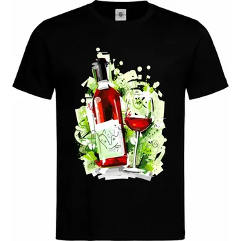 Pánské tričko Tričko Abstract wine Druh: Pánské, Barva: Černá, Velikost: M