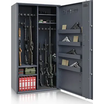 Trezor ISS Skříň na zbraně SIEGEN MAX KOMBI 500087.54 EL, grafitově šedá