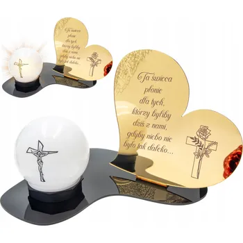 Smuteční dekorace Hřbitovní Svíčka LED SOŠKA Zlatá NA HŘBITOV HROB Velká věčná lampa na hrob