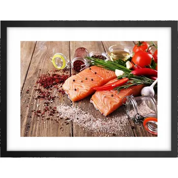 Obraz Obraz plakát v černém rámu do obýváku 40x30 gastronomie foto na zeď