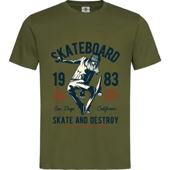 Pánská móda Tričko Skate and destroy Druh: Dětské, Barva: Khaki, Velikost: 110-XS