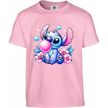 Chlapecké tričko Tričko Stitch | Lilo & Stitch Druh: Dětské, Barva: Růžová, Velikost: 158-XL