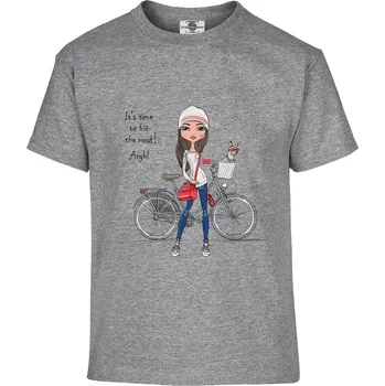 Pánské tričko Tričko Je čas vyrazit na cestu! Druh: Dětské, Barva: Šedá, Velikost: 122-S