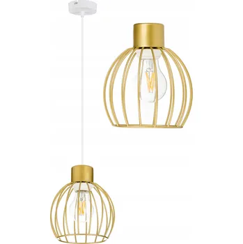 Závěsné stropní svítidlo lustr drátěný zlatý 1