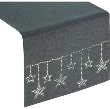 Prostěradlo Běžec na stůl odstíny šedé 180 x 33 cm