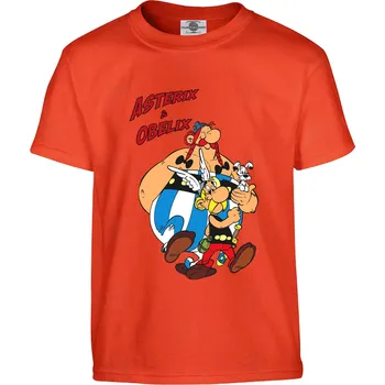 Pánské tričko Tričko Asterix & Obelix Druh: Dětské, Barva: Oranžová, Velikost: 158-XL