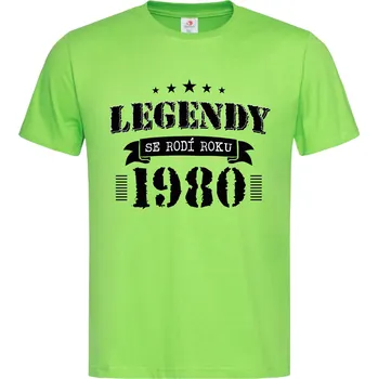 Pánské tričko Tričko Legendy se rodí roku 1980 Druh: Pánské, Barva: Světle Zelená, Velikost: M