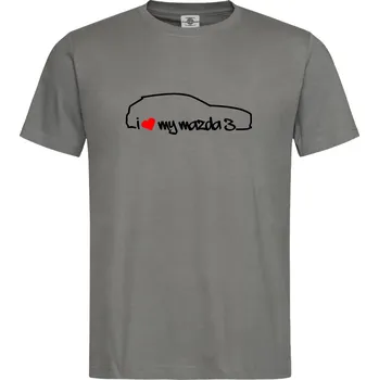 Pánské tričko Tričko I love my Mazda 3 Druh: Pánské, Barva: Břidlice, Velikost: S