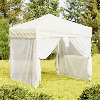 Zahradní stan Skládací párty stan se stěnami, krémový, 2x2 m