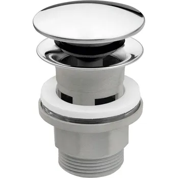 Sifon Zátka s přepadem klik-klak kulatý Ferro stříbrná