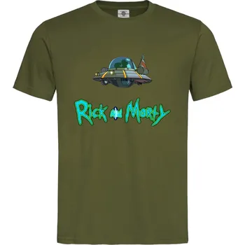 Pánská móda Tričko Rick And Morty | Space Druh: Pánské, Barva: Khaki, Velikost: S