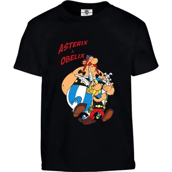 Pánské tričko Tričko Asterix & Obelix Druh: Dětské, Barva: Černá, Velikost: 158-XL