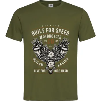 Pánská móda Tričko Built For Speed Druh: Pánské, Barva: Khaki, Velikost: S